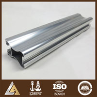 polished silver aluminum profile