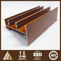wood grain aluminum profile