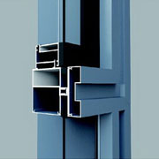 150 series curtain wall with exposed frame (75 wide)